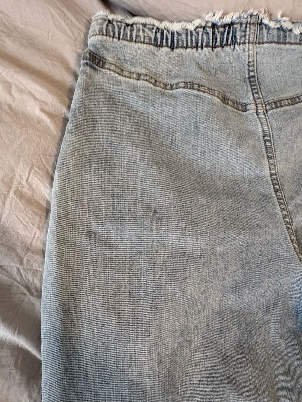 Wild Fable Light Blue High Rise Ruched Flare Jeans - Picture 12 of 16